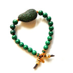 malachite green onyx crystal bracelet