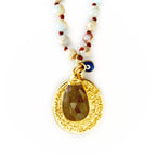 my luxe riverstone medallion necklace