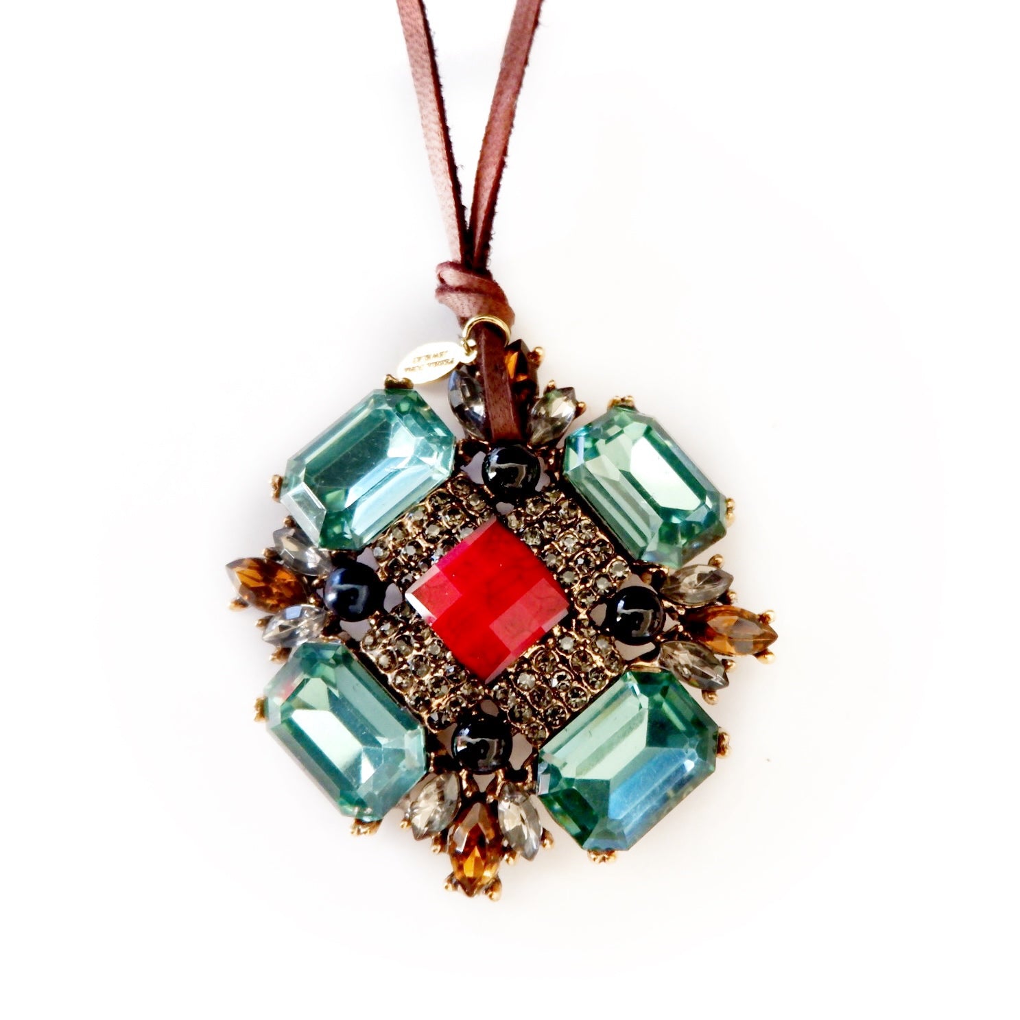 vintage x modern leather necklace