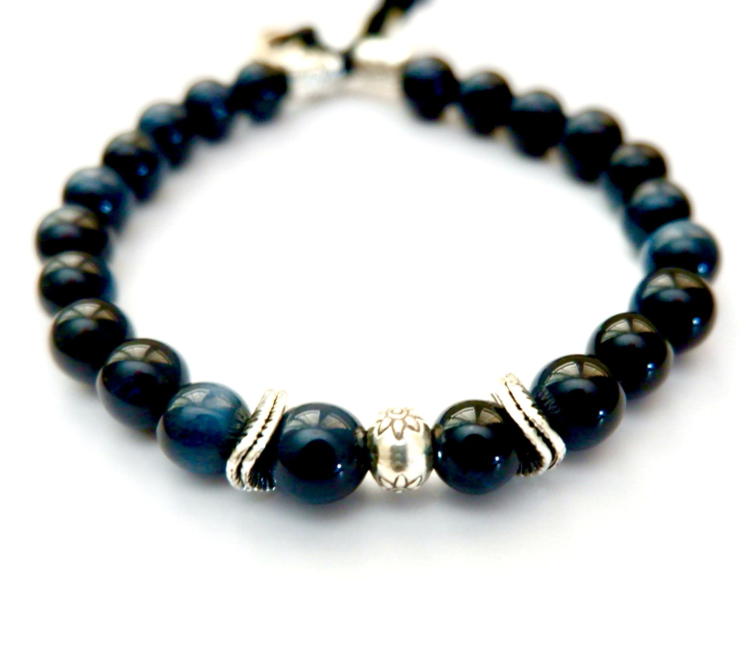 silver tiger mens bracelet