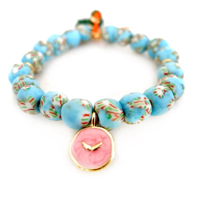 my turquoise hand painted bracelet