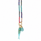 rainbow gems x fish necklace