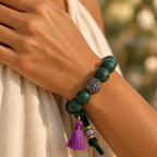 vintage glass magic green bracelet