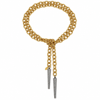 double spikes wrap necklace
