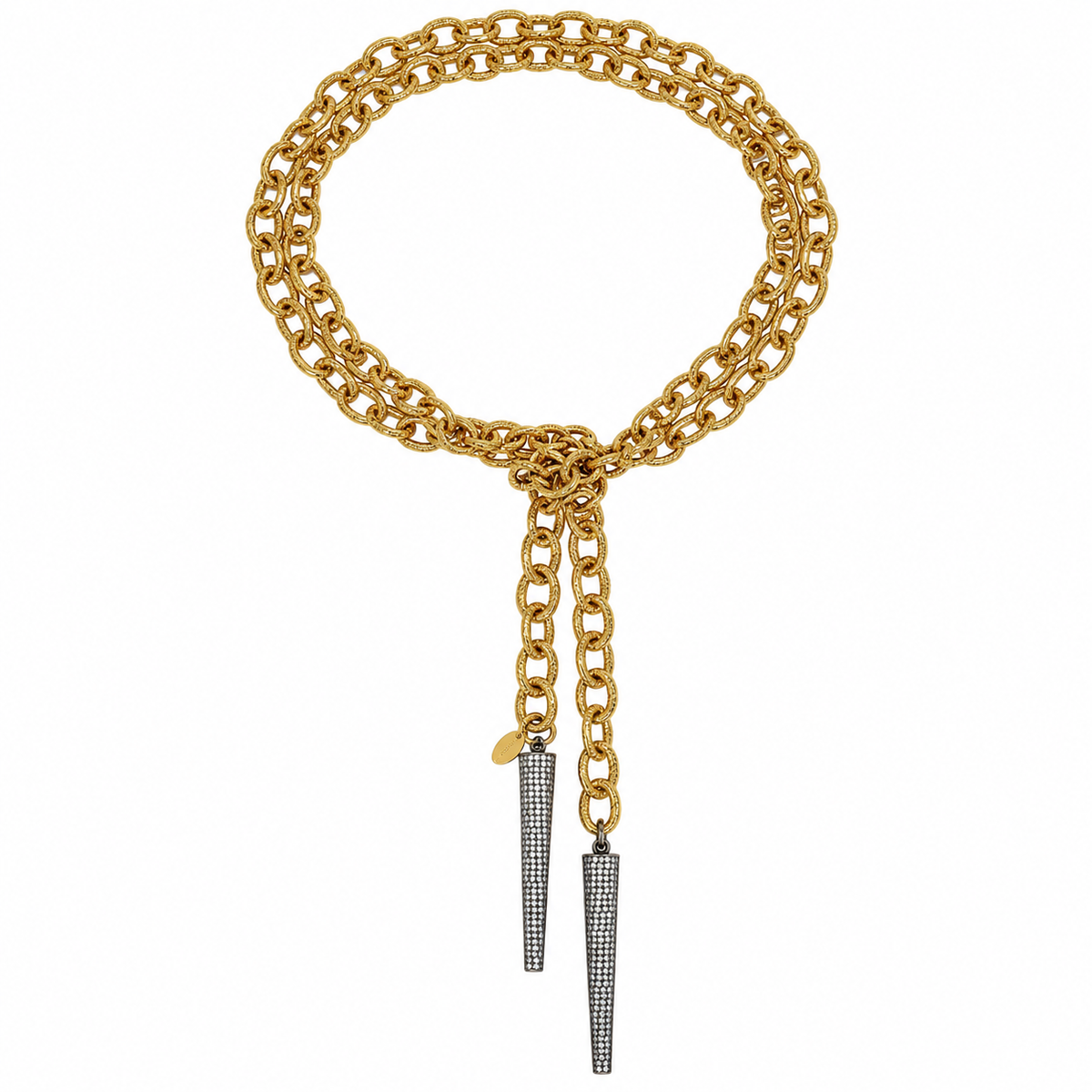 double spikes wrap necklace