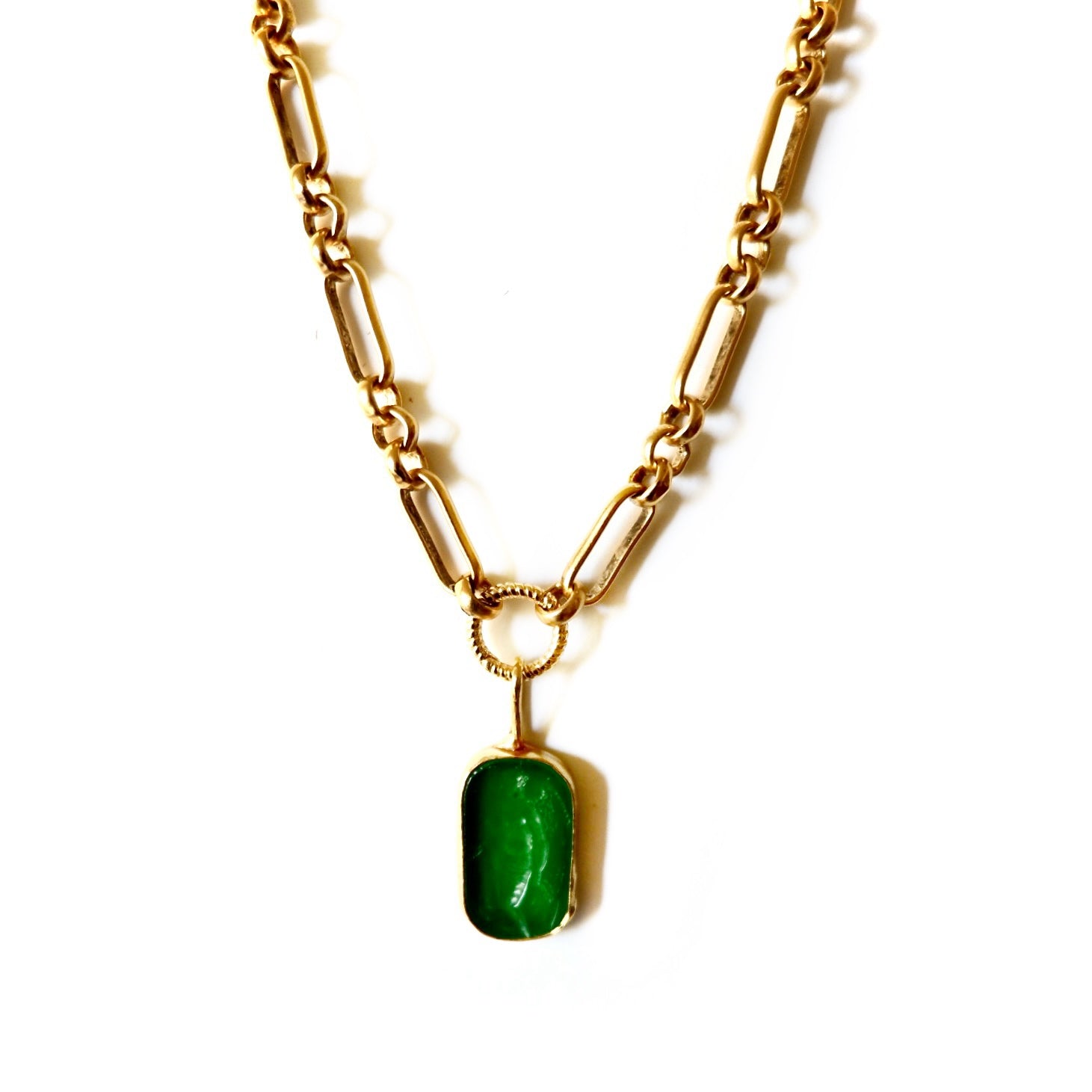 aphrodite intaglio enamel necklace