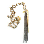 spike and chains pyrite necklace