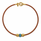 Vintage charm x leather choker