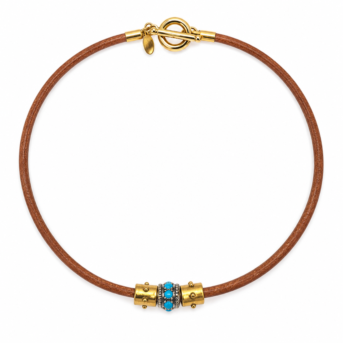 Vintage charm x leather choker