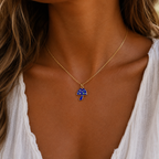 enamel mushroom necklace