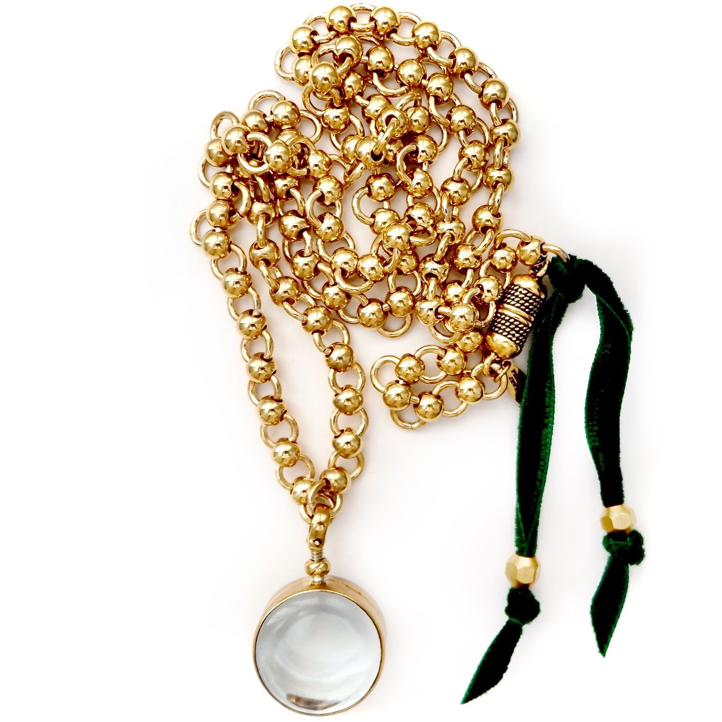 round vintage locket necklace