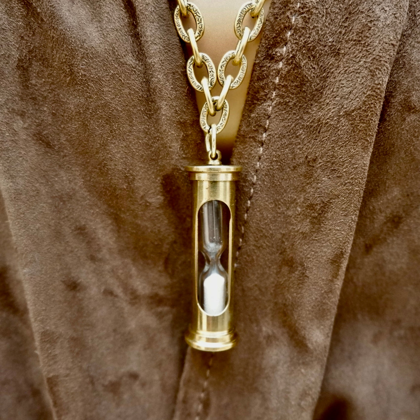my vintage hourglass pendant necklace