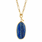 lapis lazuli x vintage chain necklace