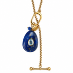lapis vintage toggle chain necklace