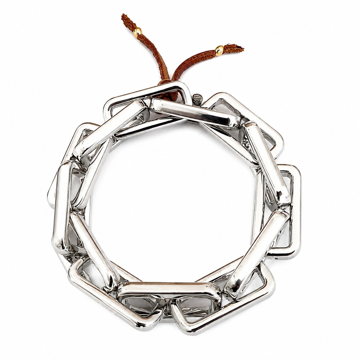 chunky geometric art stretch bracelet