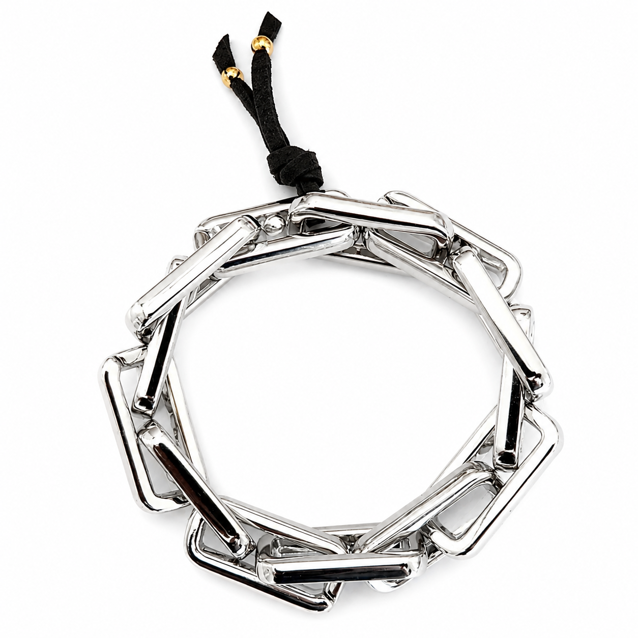 chunky geometric art stretch bracelet