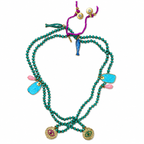 sparkling gems x charms necklace