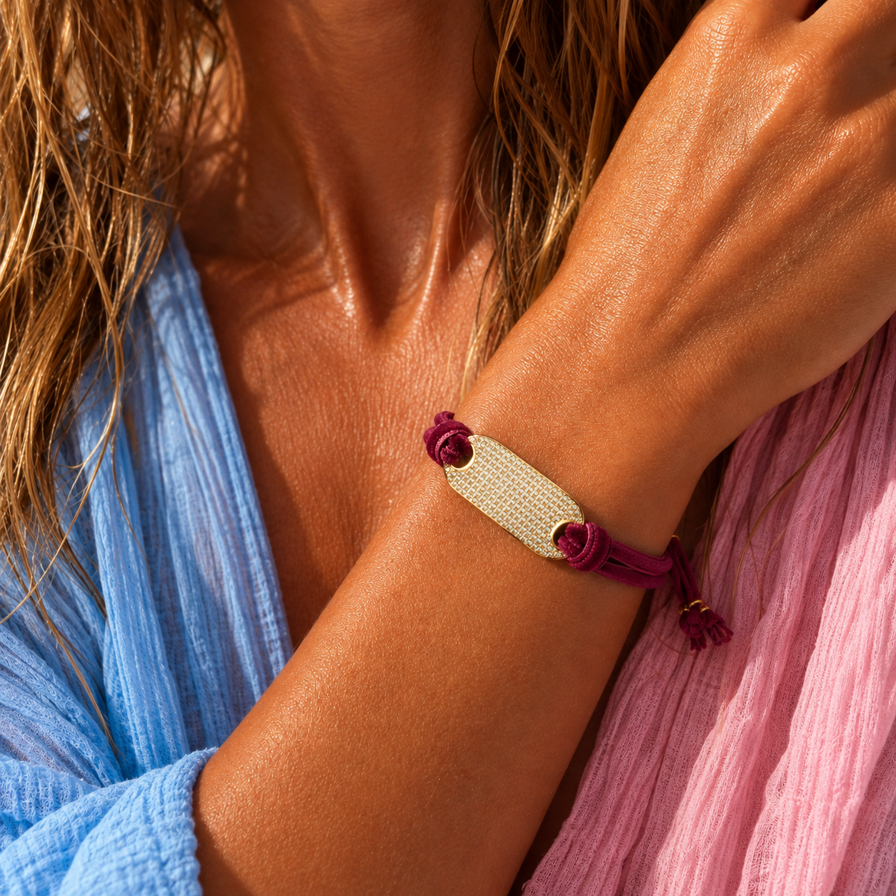 velvet tag bracelet