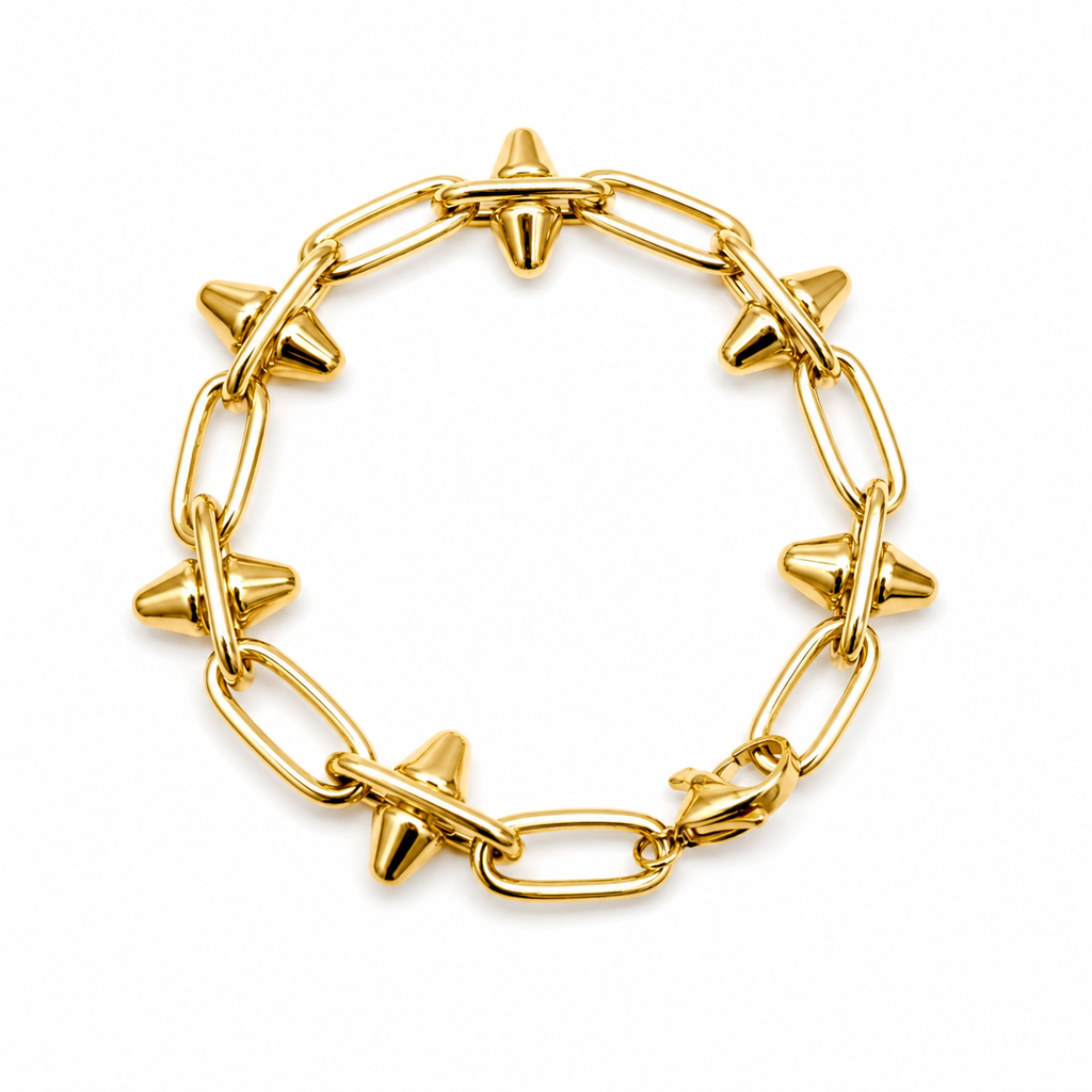 chic large spikes bracelet