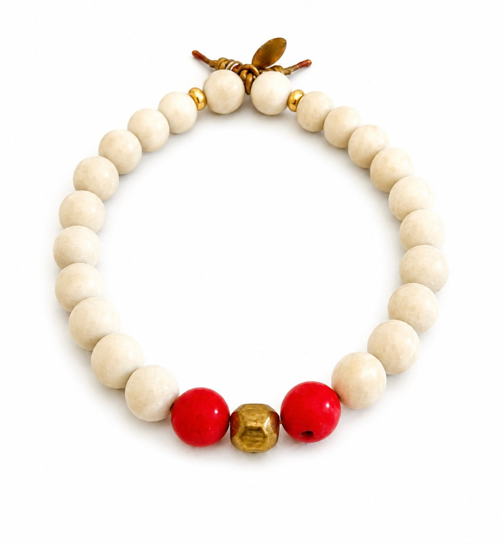 bone x coral mens bracelet
