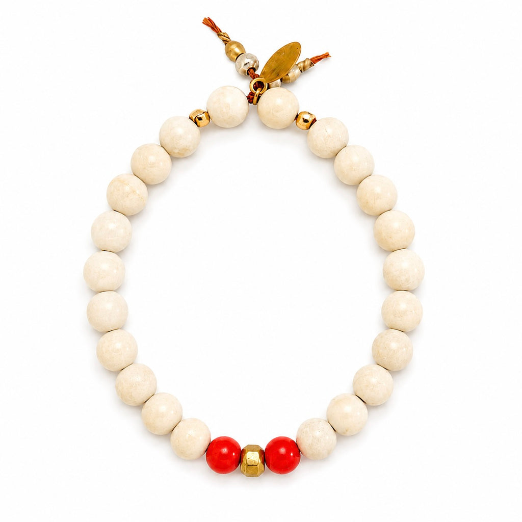 bone x coral mens bracelet
