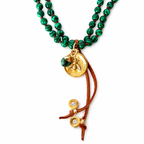 bee coin x malachite necklace