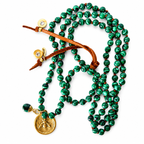 bee coin x malachite necklace