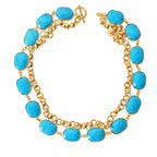 turquoise x toggle chain necklace
