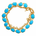 turquoise x toggle chain necklace