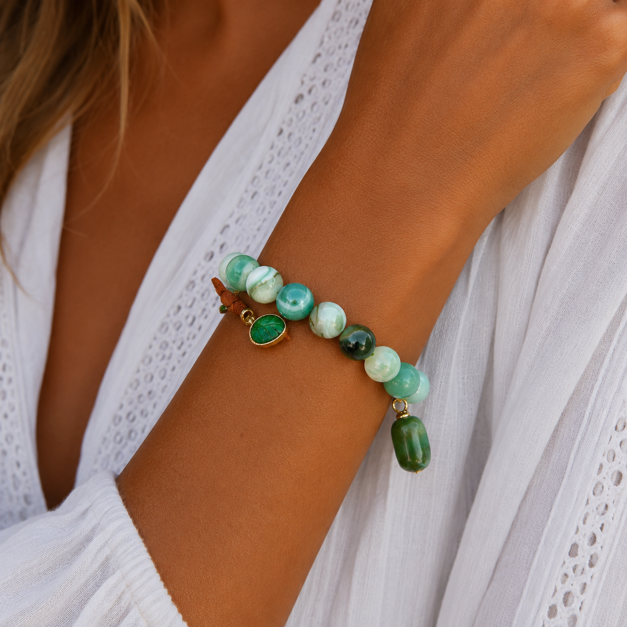 dream green gemstone bracelet