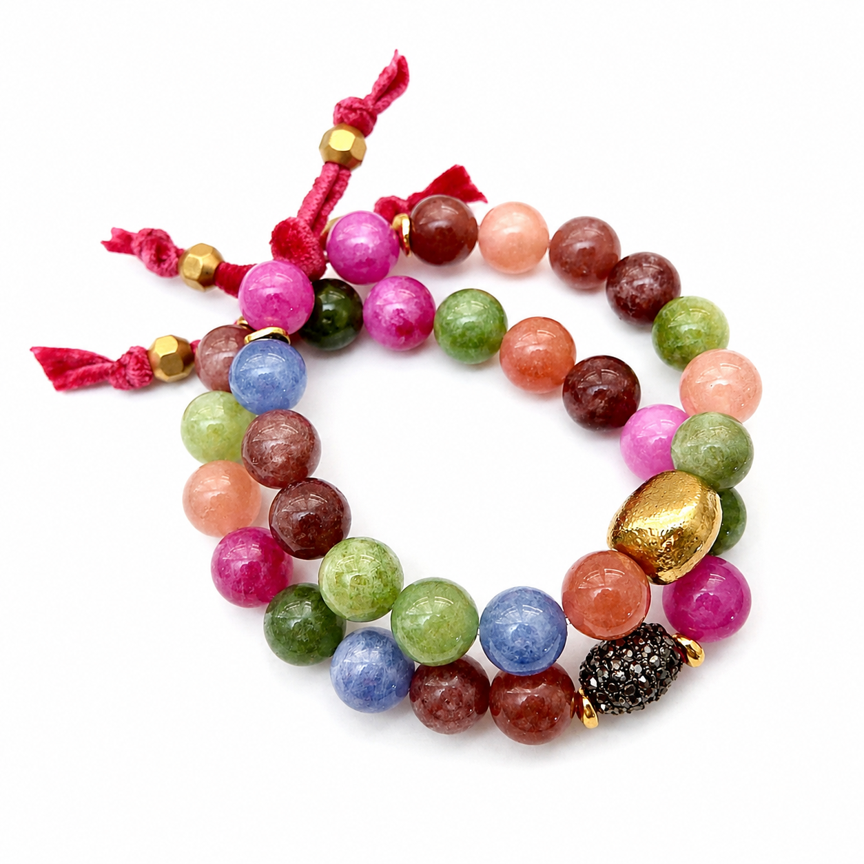 happy tourmaline twin set bracelets