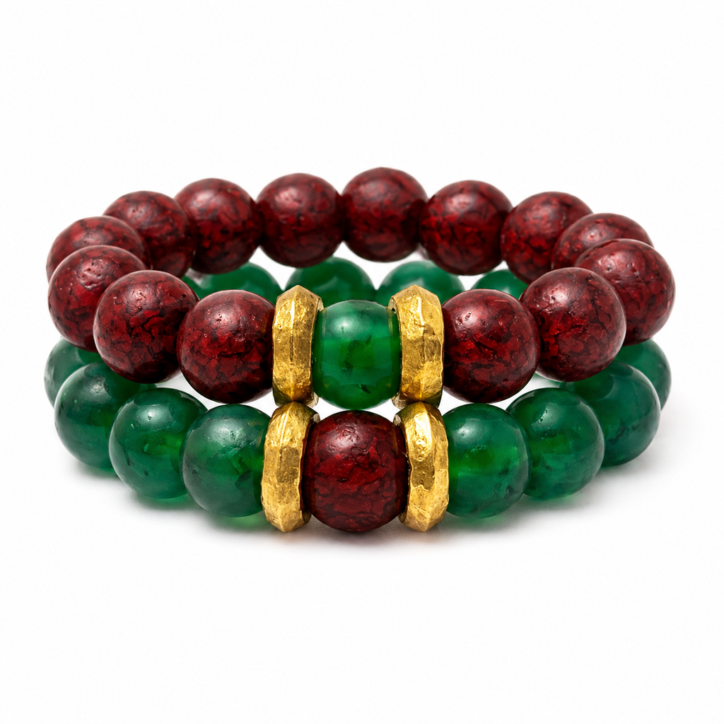 ruby vintage glass bracelet