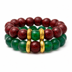 ruby vintage glass bracelet