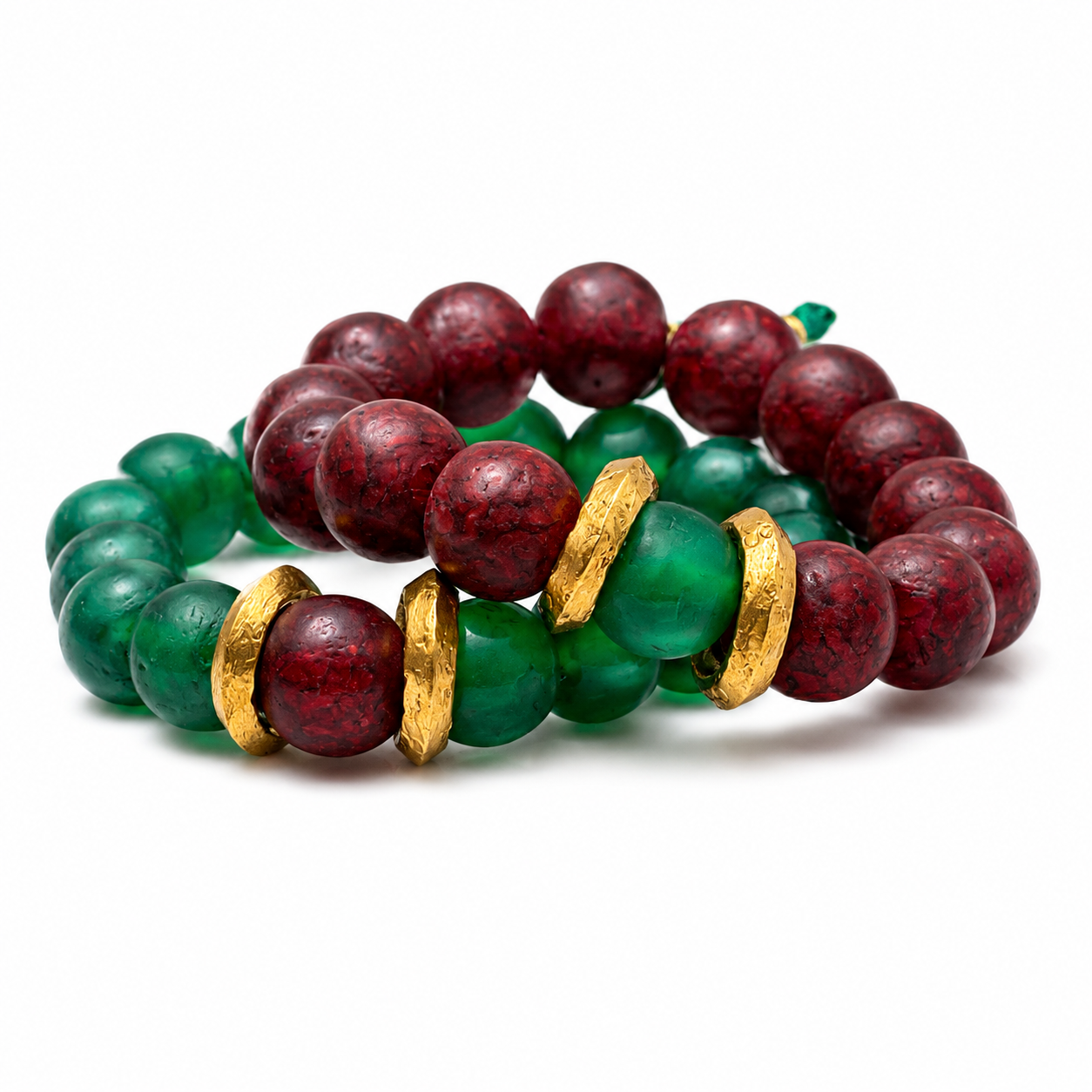 ruby vintage glass bracelet