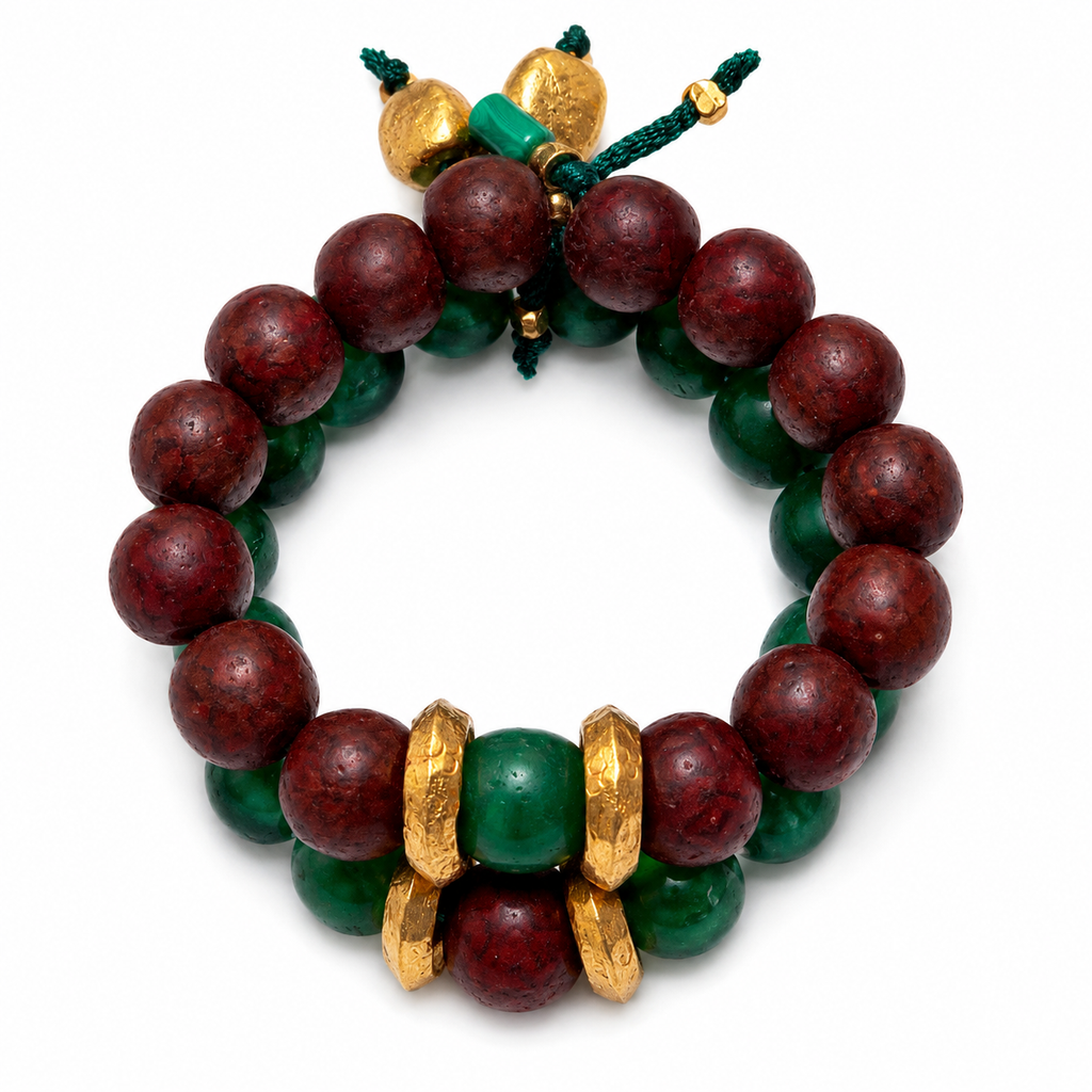 ruby vintage glass bracelet