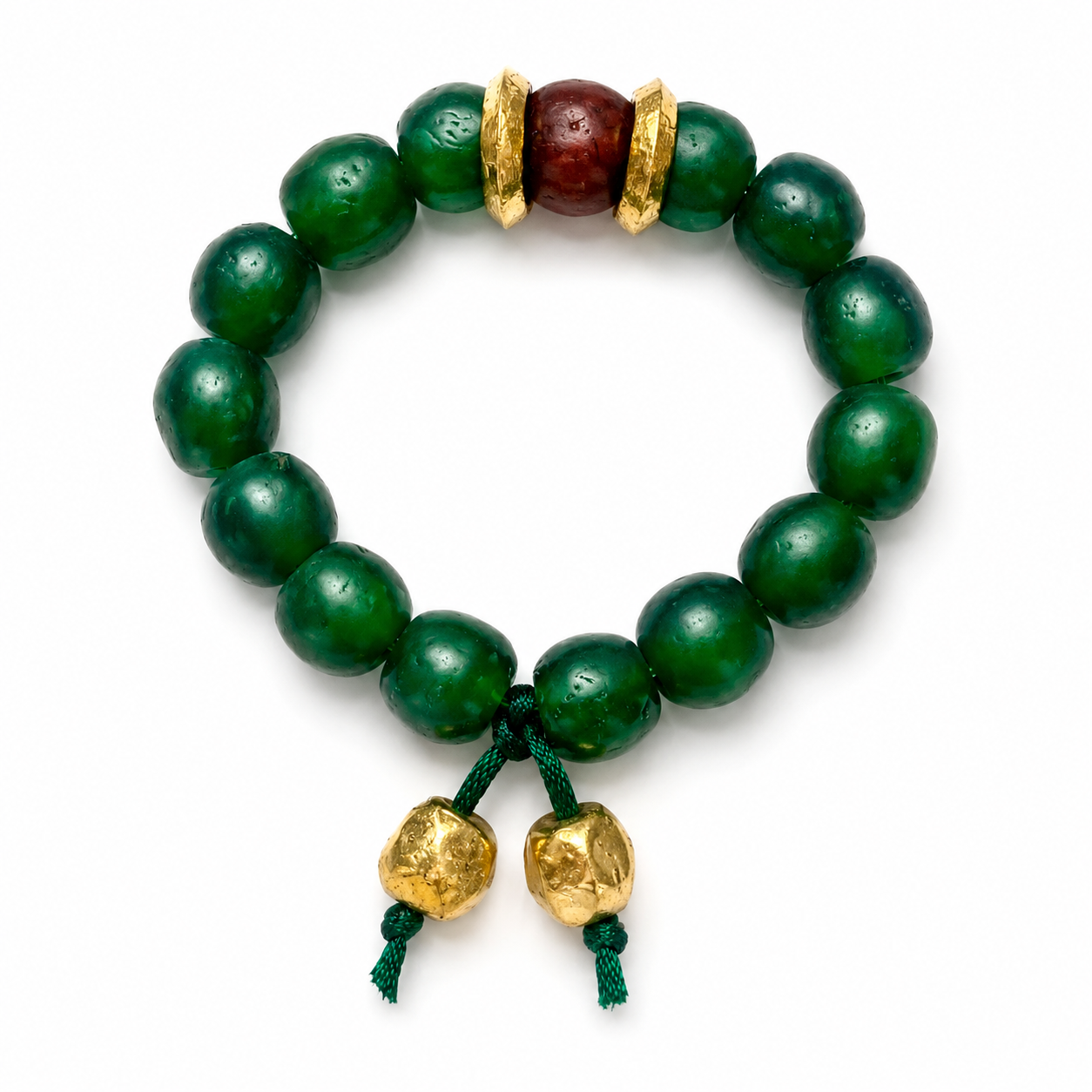 emerald vintage glass bracelet