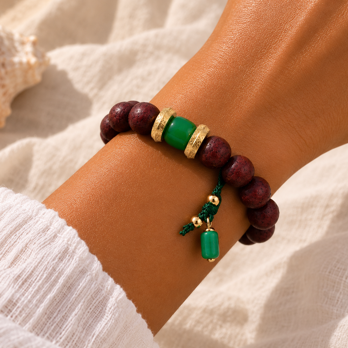 ruby vintage glass bracelet