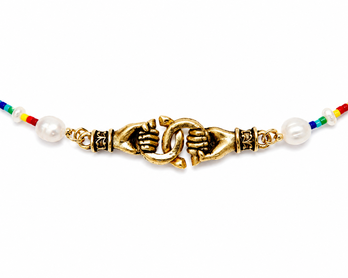 hand in hand pearl choker
