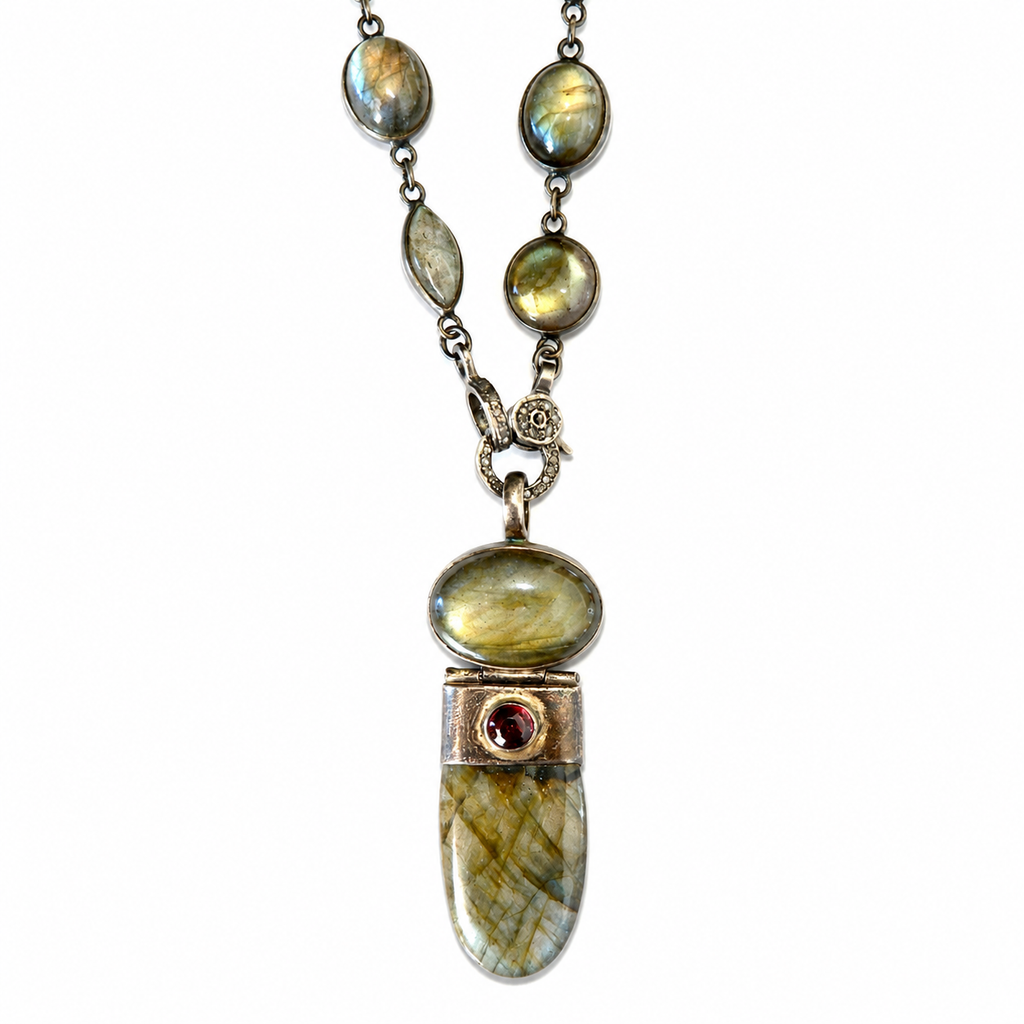 labradorite dream vintage necklace