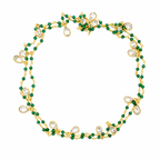dangling drops jade chain necklace
