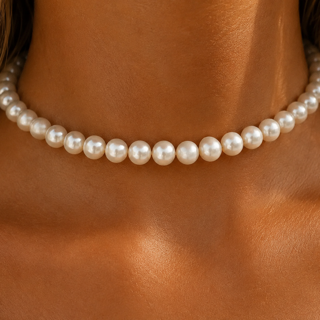 girlie pearl choker