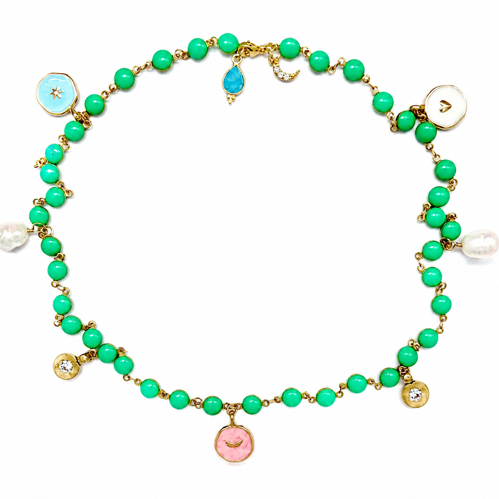 happy green necklace