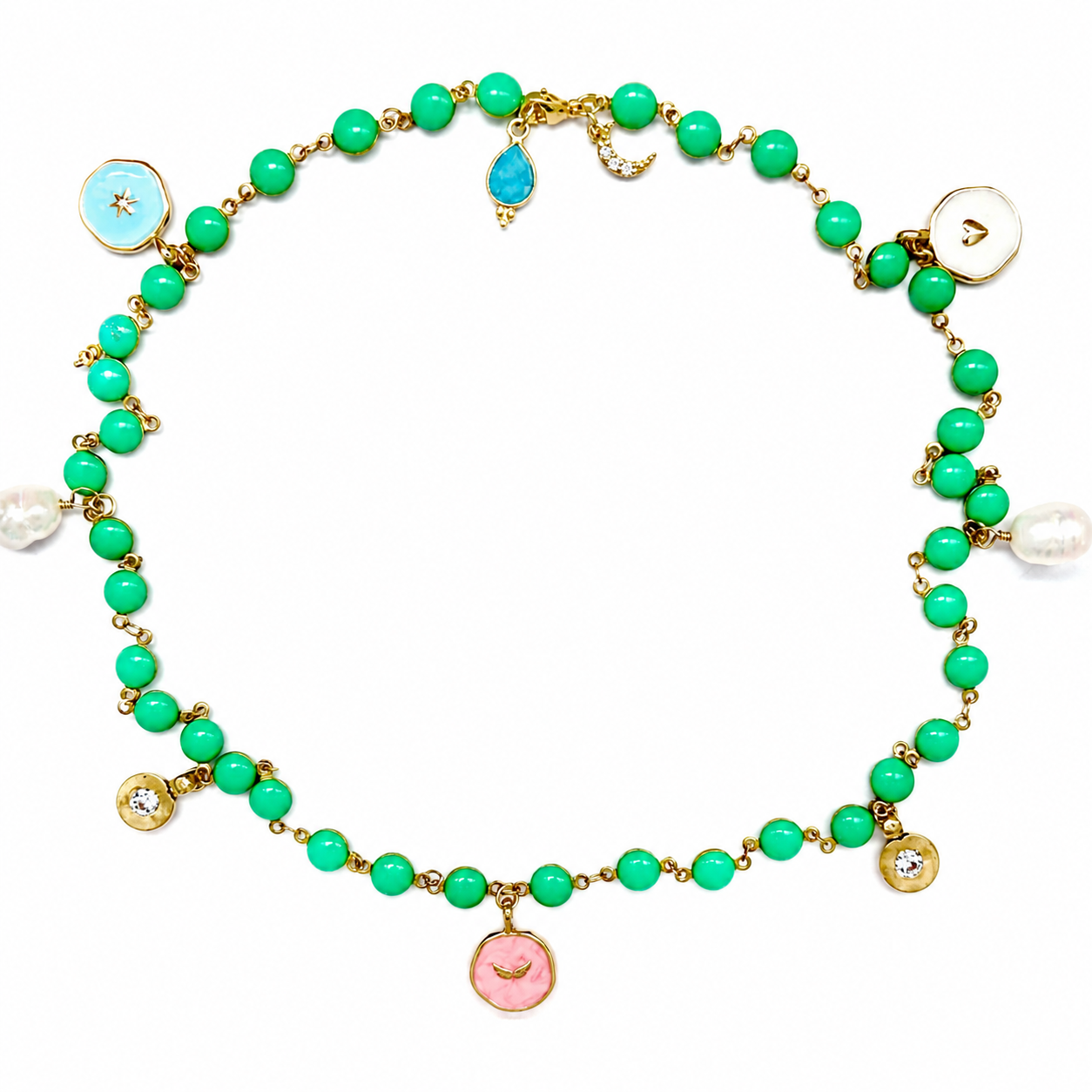 happy green necklace