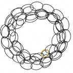 italian silver oval necklace