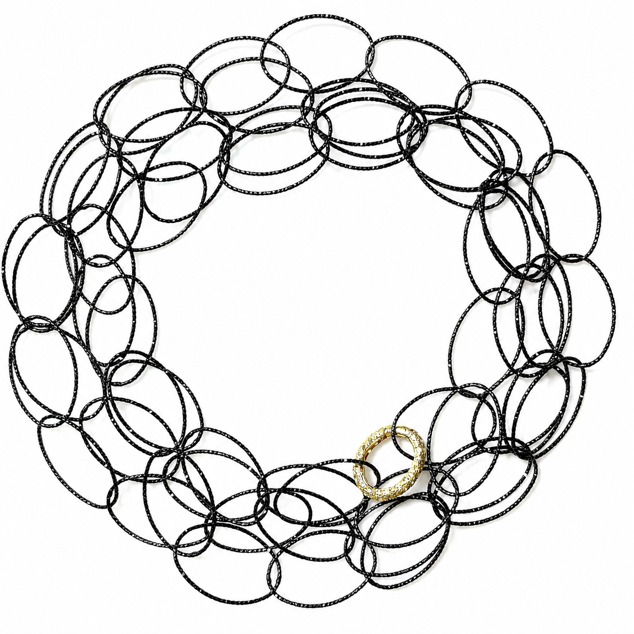 italian silver oval necklace