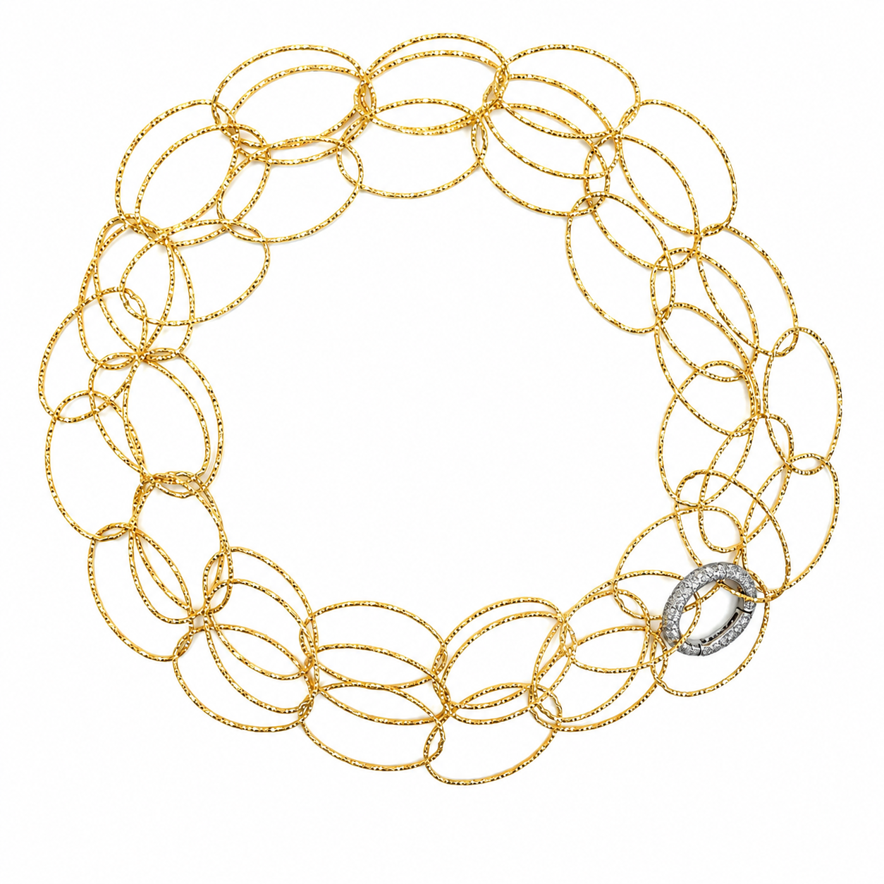 italian gold oval necklace