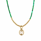 gemstones x oval crystal necklace