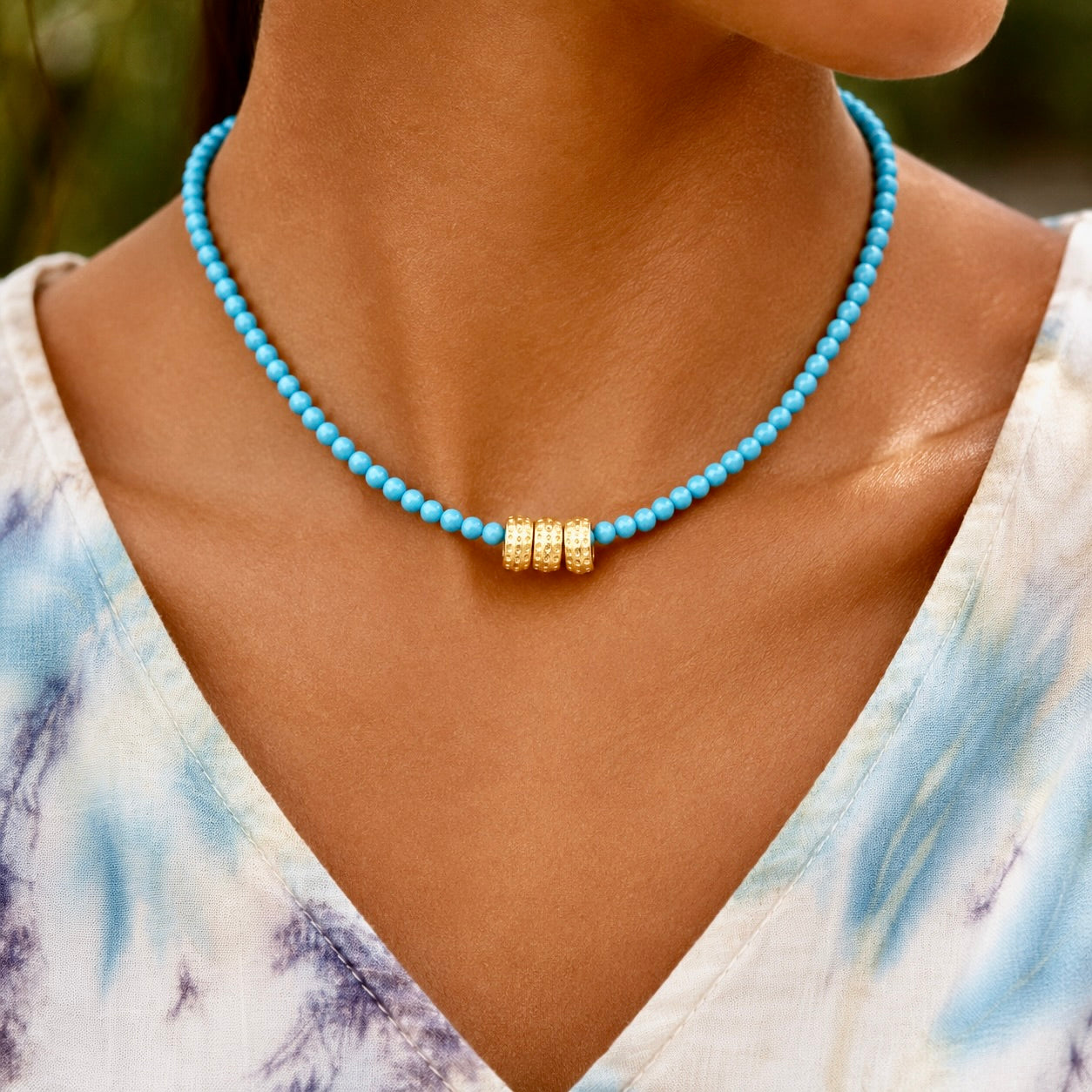 summer turquoise necklace
