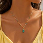 happy jade hand necklace