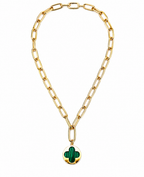 clover circle x link chain necklace